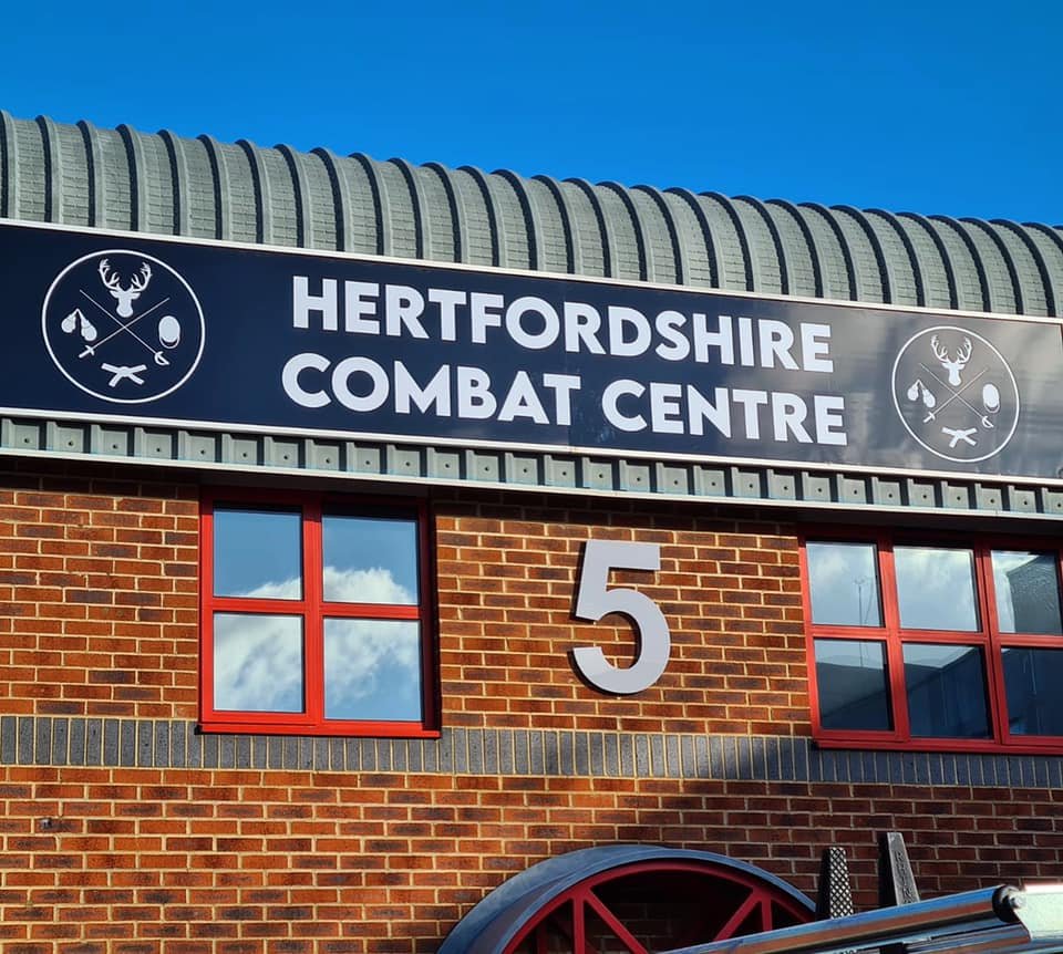 Hertfordshire Combat Centre signage